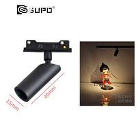 GUPO Rail de piste ultra-mince 24V 10*11mm pour vitrine, présentoir à bijoux, meuble, éclairage LED dimmable, petit projecteur de rail 2W réglable pour armoire
