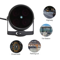 Luz LED Infrarroja Impermeable IP65 de 12V CC, Iluminador de 850nm, 4 LED en Matriz, Iluminación de Seguridad para Exteriores, 40M, para Cámaras CCTV, Metálica