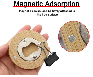 Abrebotellas de metal con logotipo personalizado al por mayor, decoración magnética para nevera y posavasos de madera para uso en bares, <span class=keywords><strong>sacacorchos</strong></span> y abridores de calidad - Product Image 5