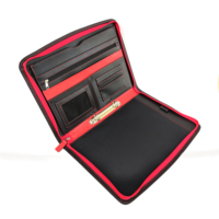 Carpeta de archivos A4, Padfolio, almohadilla de escritura de cuero PU, carpeta de presentación de negocios, portafolio con cremallera, organizador de cuero