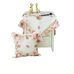 Sáng Thêu Tulip Bảng <span class=keywords><strong>Runner</strong></span> Mùa Xuân Màu Hồng Và Vàng Tulip Vườn Cutout <span class=keywords><strong>Runner</strong></span> Và Đệm Bìa Bộ - Product Image 3