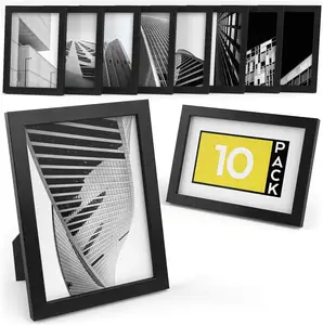 Hochwertiger 9PCS Foto rahmen Benutzer definierter 12 X12 Holzrahmen Schwarz/Weiß zur Anzeige von Bildern Album