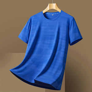 Camiseta de verano de media manga para <span class=keywords><strong>hombre</strong></span>, camiseta de LICRA de nailon, Ropa Para gimnasio Para Hombres, camisetas de cuello redondo para <span class=keywords><strong>hombre</strong></span> en blanco, atuendo para <span class=keywords><strong>hombre</strong></span> - Product Image 5