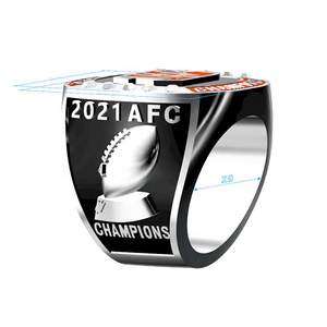 カスタム/卸売2012 <span class=keywords><strong>AFC</strong></span>スポーツ選手権リングファッションシルバーメッキ亜鉛合金ジュエリーリングカスタマイズされたロゴ - Product Image 4