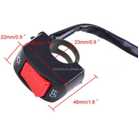 22mm ON/OFF Motorcycle Lighting System Switch Push Button Connector Handlebar Switch for ATV Electronic Bike Scooter Motorbike