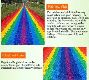 Toboggan Arc-en-ciel Populaire 2023 pour Extérieur – Glissade sur Gazon et Plastique pour Enfants – Équipement de Parc et Aire de Jeux - Product Image 4