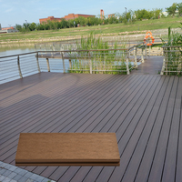 Planches de terrasse en WPC co-extrudé, composite bois-plastique, ignifuge, imperméable, pour extérieur, jardin