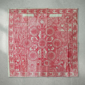 Pintura Decorativa Hecha a Mano en Lienzo 3D, Estilo Madhubani de Bihar, Arte Folclórico Tradicional Indio, Industrias Jharkhand Ojistha, Decoración para el Hogar 12000 - Product Image 6