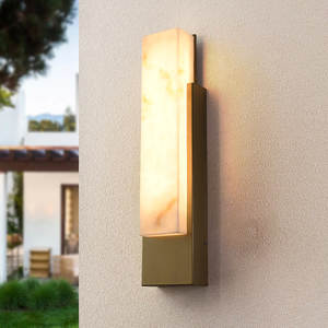 Applique Murale Moderne de Luxe Léger en Acier Inoxydable Effet Marbre, Étanche IP54, LED 2700K-3000K pour Balcons Extérieurs et Murs Extérieurs - Product Image 3
