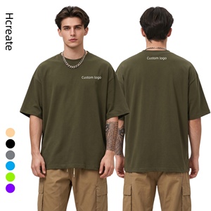 Camiseta de hombre extragrande con logotipo personalizado al por mayor, 100% algodón, lisa, con hombros caídos, estilo urbano, precio bajo. - Product Image 1