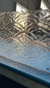 High-Strength Stained <strong>Glass</strong> <strong>Panels</strong> High Light Transmittance-Embossed Design Customizable Patterns for Contemporary Home - Product Image 5