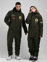 Combinaison de ski d'hiver pour couple Combinaison de ski d'hiver chaude Double Board Adulte Coupe-vent Imperméable Femmes Hommes Combinaison de ski d'extérieur