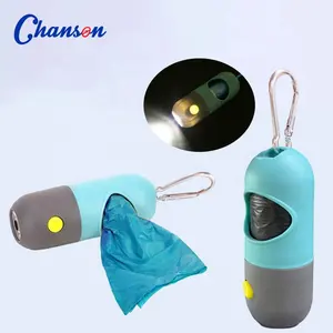 Led đèn mới nhất Silicone poop Túi chủ Pet chất thải ngoài trời từ chối dọn dẹp rò rỉ bằng chứng Dog poop Túi Dispenser