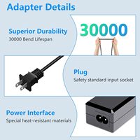 Chargeur de trottinette électrique 42V DC 84W 2A, remplacement de prise avec câble de 1,5m, multi-standards pour trottinette électrique