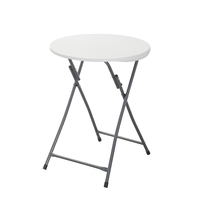 Tables de camping légères en plastique rondes pour événements et fêtes, ensemble table et chaises, table basse de pique-nique - Vente en gros usine