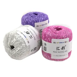 Suzhou huicai hand crochet fancy yarn manufacturer wholesales 2.7nm nylon crochet yarn