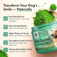 Poudre dentaire pour chien OEM/ODM, best-seller, poudre nettoyante pour les dents des chiens, réduit la plaque dentaire et la mauvaise haleine chez les chiens