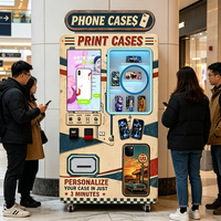Distributeur automatique de coques de téléphone à écran tactile pour personnalisation facile, paiement par QR, carte de crédit et espèces, idéal pour parcs d'attractions et centres commerciaux