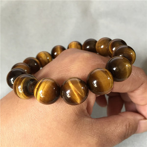 สร้อยข้อมือหินไทเกอร์อายธรรมชาติสำหรับผู้ชายและผู้หญิง เกรด AB+ สร้อยข้อมือลูกปัดคริสตัลอัญมณีธรรมชาติ ขนาด 4/6/8/10/12/14 มม. - Product Image 5