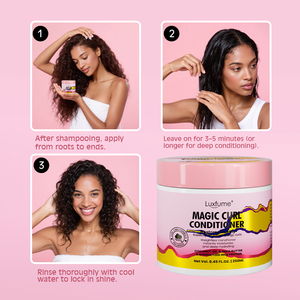 Après-shampoing réparateur hydratant à marque privée avec huile de coco, beurre de karité et protéines pour cheveux secs et bouclés - Product Image 5