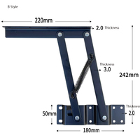 Table basse pliable, support de levage supérieur, meubles, cadre de levage en métal, mécanisme, supports réglables à ressort pour table à thé