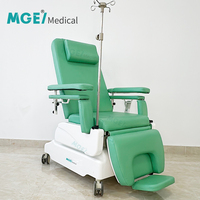 Fauteuil de dialyse électrique avec hauteur réglable, 3 moteurs, fonction RCP pour la donatation de sang, l'hémodialyse et les perfusions