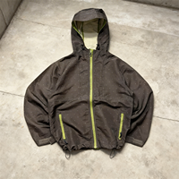 Chaquetas Cortavientos Personalizadas de Fábrica, Ligeras, con Cremallera Completa, Capucha, Antiarrugas, Transpirables, para Senderismo al Aire Libre, Unisex