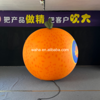 Modèle de tranche d'orange géante gonflable, ballon publicitaire personnalisé en forme de fruit des agrumes pour la promotion de bars à jus et les événements.