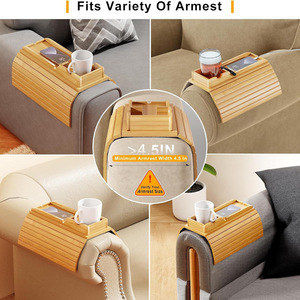 Bamboo Sofa Tray 16.3x13.3in Foldable Dual Use Storage For <b>Bean</b> <b>Bag</b> Sofas - Product Image 4