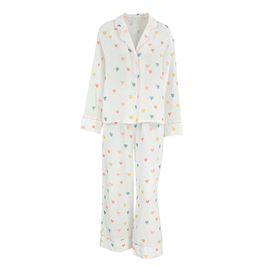 QINSI <span class=keywords><strong>Pigiama</strong></span> Casual da Donna in <span class=keywords><strong>Cotone</strong></span> Stampato Completo Due Pezzi con Maglia a Maniche Lunghe e Pantaloni con Collo a Revers Set Abbigliamento da Casa <span class=keywords><strong>Invernale</strong></span> da Donna - Product Image 4