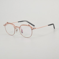 Lunettes optiques classiques pour adultes en titane S400T de haute qualité, design rabattable, monture intégrale, verres à motif uni pour la lecture et la protection