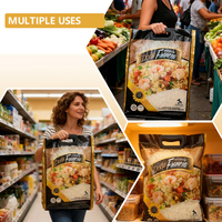 Sacs d'emballage pour riz en PP tissé laminé BOPP imperméables de 8 kg (18 lb) imprimés sur mesure, sacs à céréales de qualité alimentaire en gros