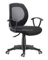 Chaise de bureau en cuir noir de luxe moderne, chaise d'ordinateur de bureau d'attente, vente en gros, chaise de réunion en cuir de direction sans roue