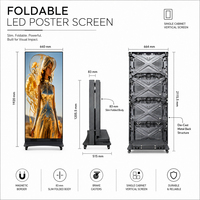 Pantalla LED Plegable para Exteriores, Resistente al Agua, P2.5, Tipo Tótem, Señalización Digital de 5000cd para Estaciones de Autobús y Mobiliario Urbano