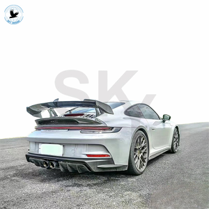 Pare-chocs avant Kit carrosserie GT3 pour <span class=keywords><strong>Porsche</strong></span> <span class=keywords><strong>911</strong></span> 992 <span class=keywords><strong>Carrera</strong></span> 4 Targa <span class=keywords><strong>4s</strong></span> <span class=keywords><strong>Turbo</strong></span> Aileron arrière en fibre de carbone Capot - Product Image 6