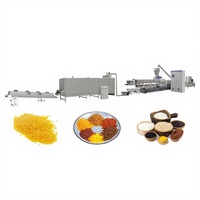 Extrudeuse industrielle à double vis en acier inoxydable SS304 de qualité alimentaire pour la fabrication de riz artificiel, de riz instantané et de riz doré (FRK)