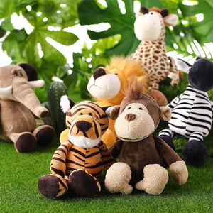 Set <span class=keywords><strong>de</strong></span> Animales <span class=keywords><strong>de</strong></span> Peluche <span class=keywords><strong>de</strong></span> <span class=keywords><strong>la</strong></span> Selva Estilo Tierno para Niños y Niñas con León, Elefante, <span class=keywords><strong>Cebra</strong></span>, Jirafa, Tigre y Mono - Product Image 4
