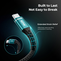 Cable de Carga Rápida Trenzado USB C a C de 60W 3A, Listo para Enviar, para MacBook Air M3 M2, iPad Pro, Air, Galaxy Tab, Switch