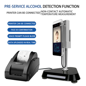 As vendas diretas da fábrica personalizaram a máquina do teste do álcool da respiração com apoio do OEM da presença do controle de acesso do reconhecimento facial - Product Image 3
