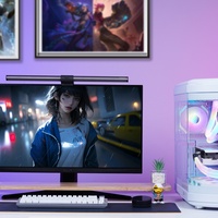 AntarcChill WHITE Color Full Tower ATX Desktop Case with Power Supply Glass Tempered Steel GPU Horizontal 400mm Vertical 180mm