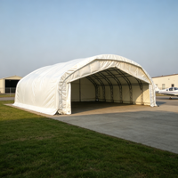 Hangar modulaire extensible préfabriqué en acier pour l'entraînement aérien, le stockage et le stationnement d'avions sur rampe