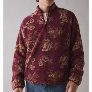 Sweater Fleece Pria Bergaya 1/4 Zip Ukuran XL Motif Solid Etnik Tribal Geometris Terlaris untuk Musim Gugur Musim Dingin Aktivitas Luar Ruangan - Product Image 1