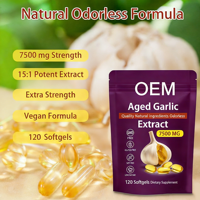 Capsules molles d'extrait d'ail OEM, formule personnalisée, riches en antioxydants