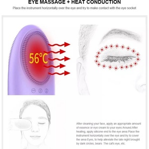 เครื่องทำความสะอาดผิวหน้าแบบอุ่นด้วยไฟฟ้า พร้อมฟังก์ชั่นทำความสะอาดรูขุมขน และนวดหน้าและรอบดวงตาด้วยความร้อนเพื่อความงาม - Product Image 5