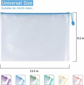 Reusable <b>Nylon</b> Exam Paper <b>Bag</b> Lightweight Clear Pouch File Organizer Documents Study Materials <b>Plastic</b> Document <b>Bag</b> - Product Image 2