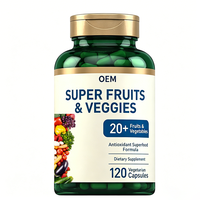OEM Superfruits et légumes 20 Plus Fruits et légumes Formule antioxydante Superaliment 120 capsules végétariennes