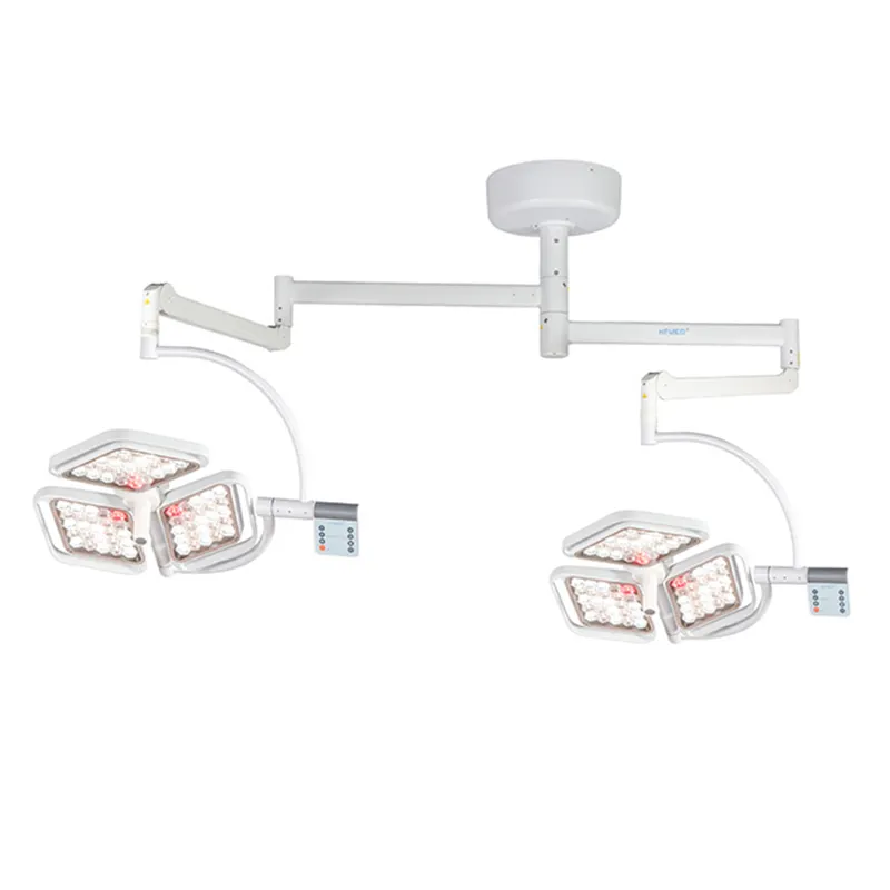 Double Dome Ceiling Mounted Surgical Lamp Shadowless LED Operating Light With Optional Camera Price
