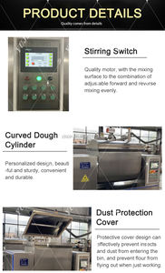Mélangeur de pâte à vide commercial 200kg pour magasin de petit-déjeuner avec prix favorable - Product Image 3