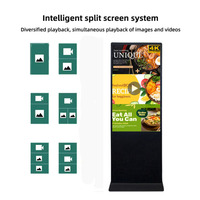 Pantalla LCD Comercial de 32-65 Pulgadas 2K 4K para Interiores, Señalización Digital con Soporte de Pie para Tiendas Minoristas y Orientación en Ascensores