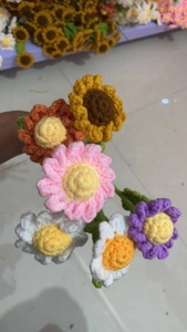 Regali di Natale Fai da Te: Girasoli Eterni, Decorazioni Floreali Artificiali all'Uncinetto, Animali all'Uncinetto, <span class=keywords><strong>Fiori</strong></span> in Vaso - Product Image 6